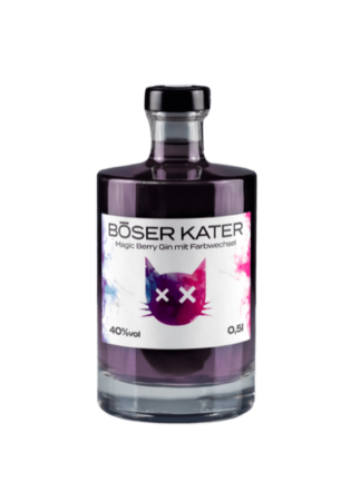 Böser Kater Magic Berry Gin mit Farbwechsel 40% Vol.