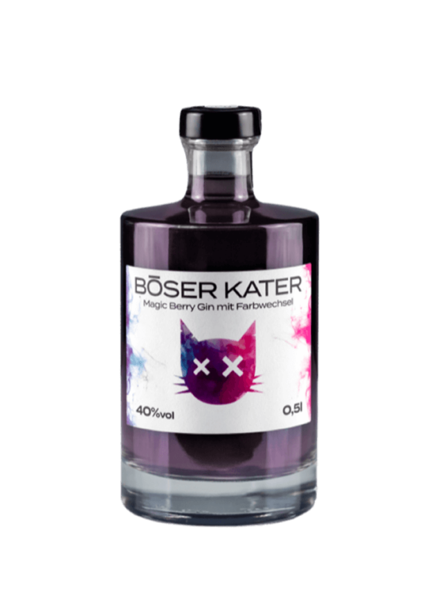 Böser Kater Magic Berry Gin mit Farbwechsel 40% Vol.