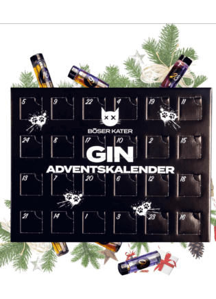 Böser Kater Gin Adventskalender mit Gin-Miniaturen & Begleitbroschüre